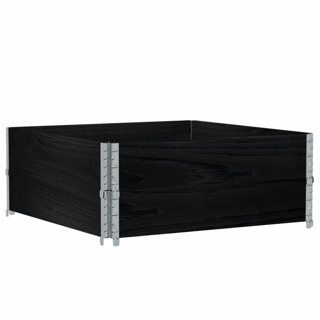 Vidaxl palletopzetranden 2 st 100x100 cm massief groenenhout zwart