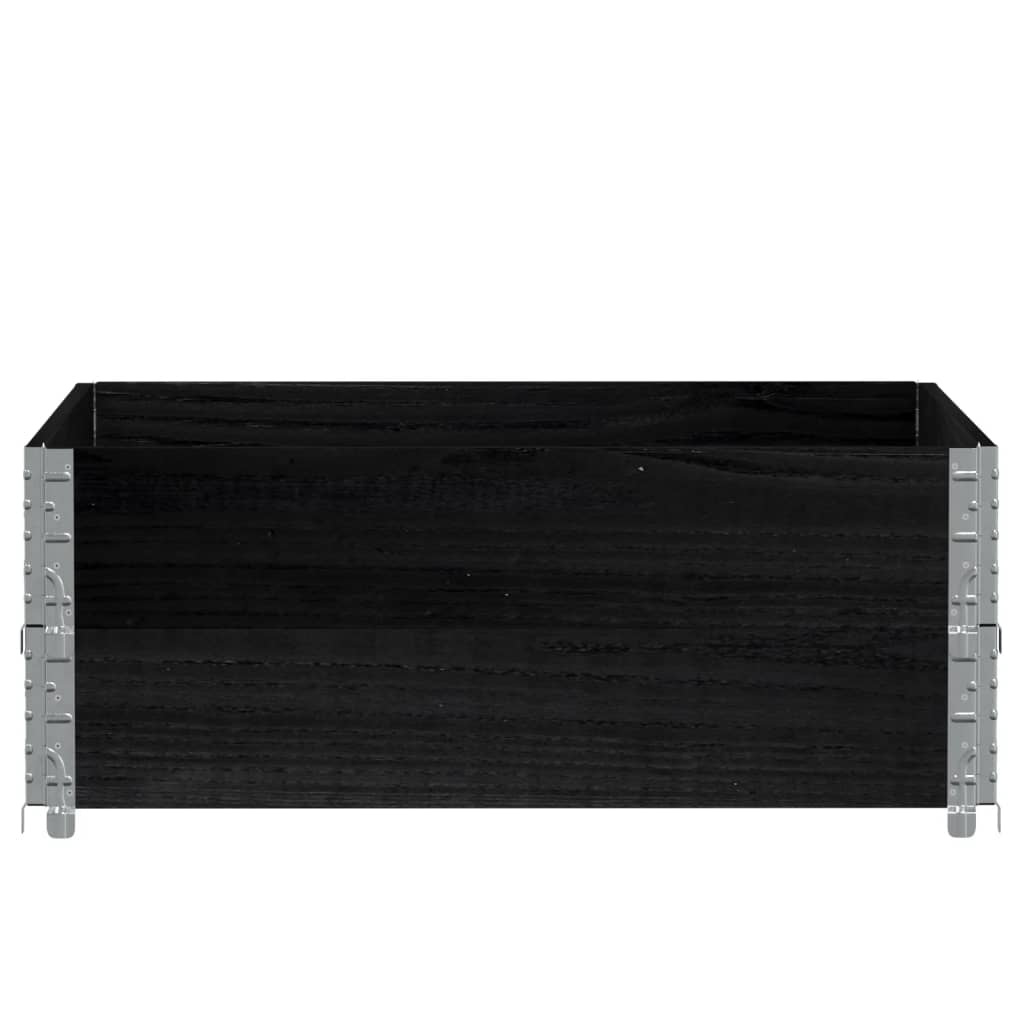 Vidaxl palletopzetranden 2 st 100x100 cm massief groenenhout zwart