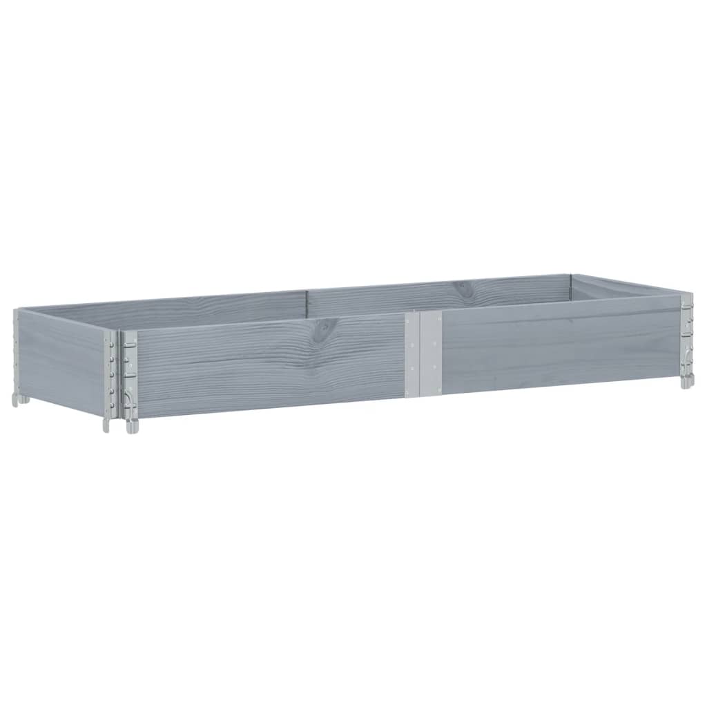 Vidaxl palletopzetrand 150x50 cm massief groenenhout grijs