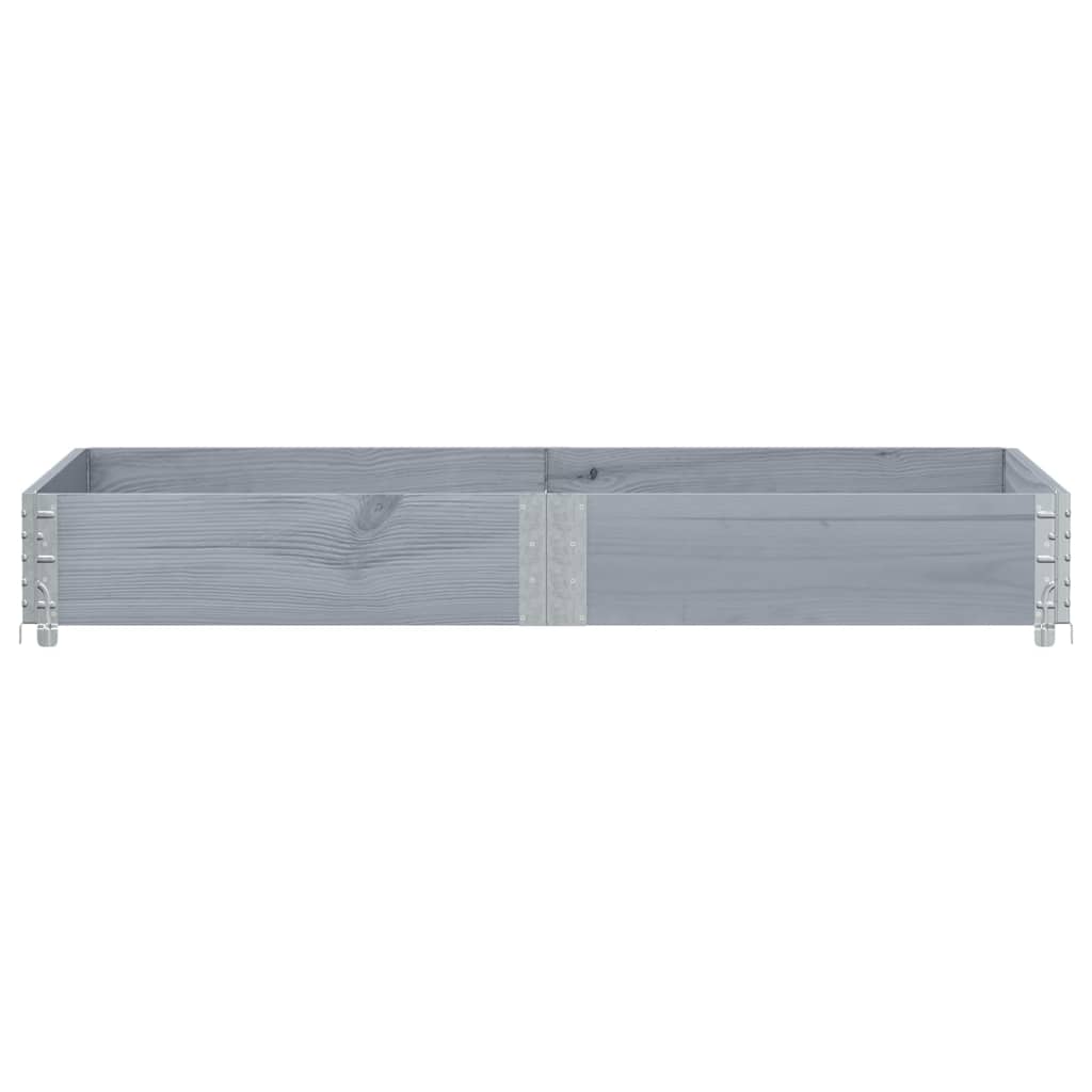 Vidaxl palletopzetrand 150x50 cm massief groenenhout grijs
