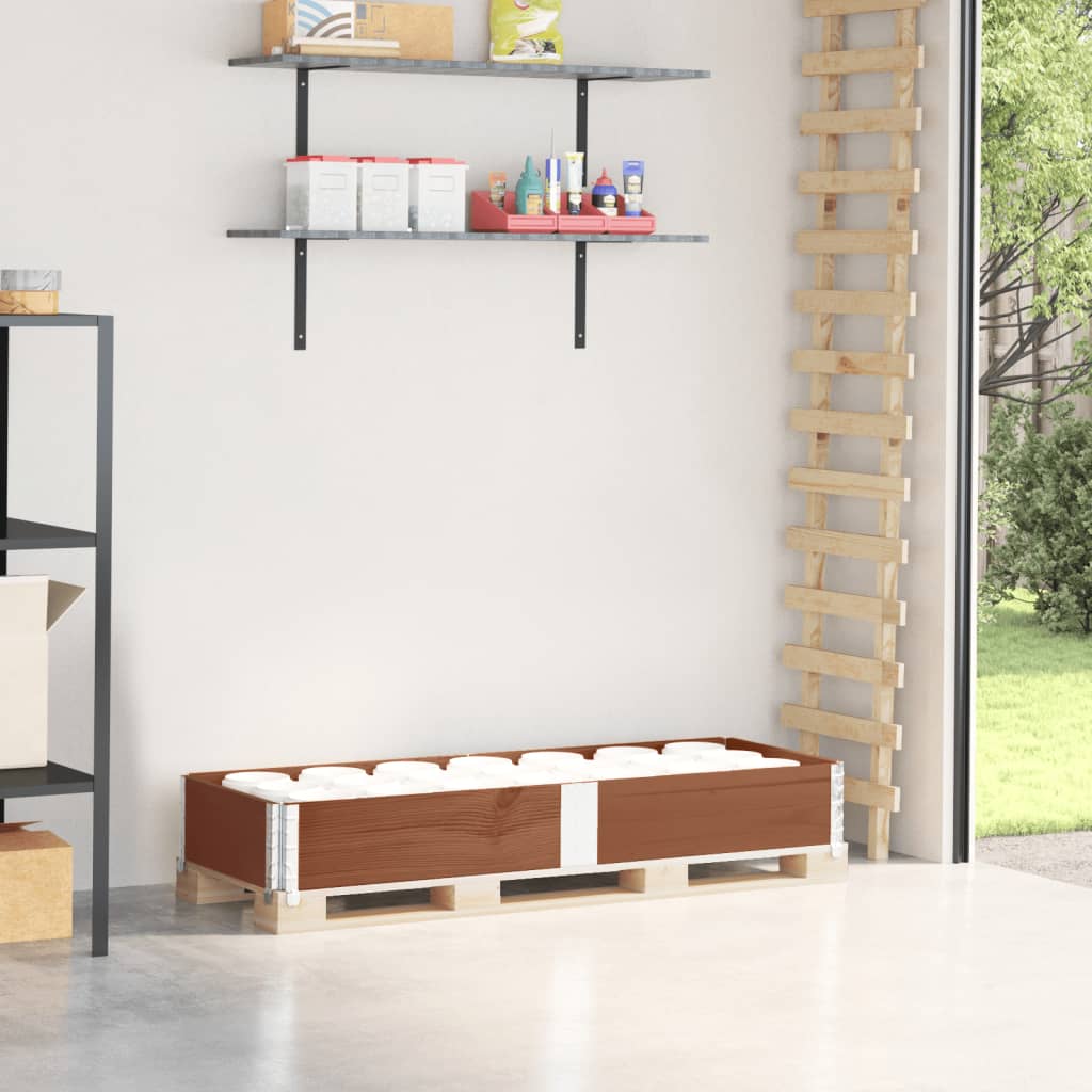 Vidaxl palletopzetrand 150x50 cm massief groenhout bruin