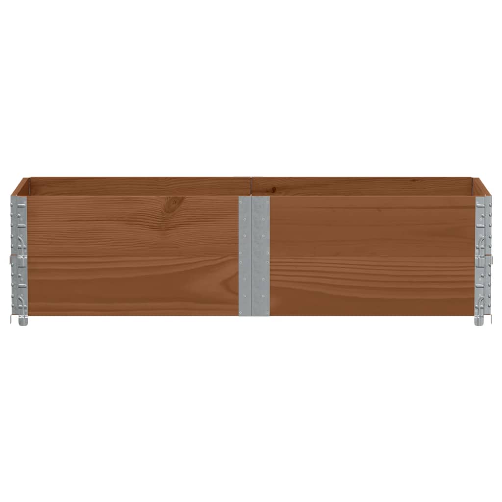 Vidaxl palletopzetranden 2 st 150x50 cm massief groenenhout bruin