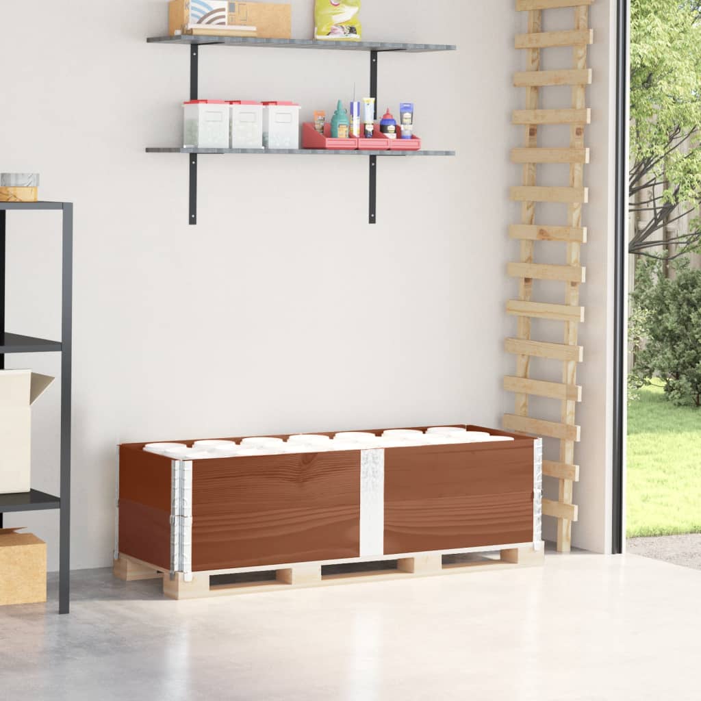 Vidaxl palletopzetranden 2 st 150x50 cm massief groenenhout bruin