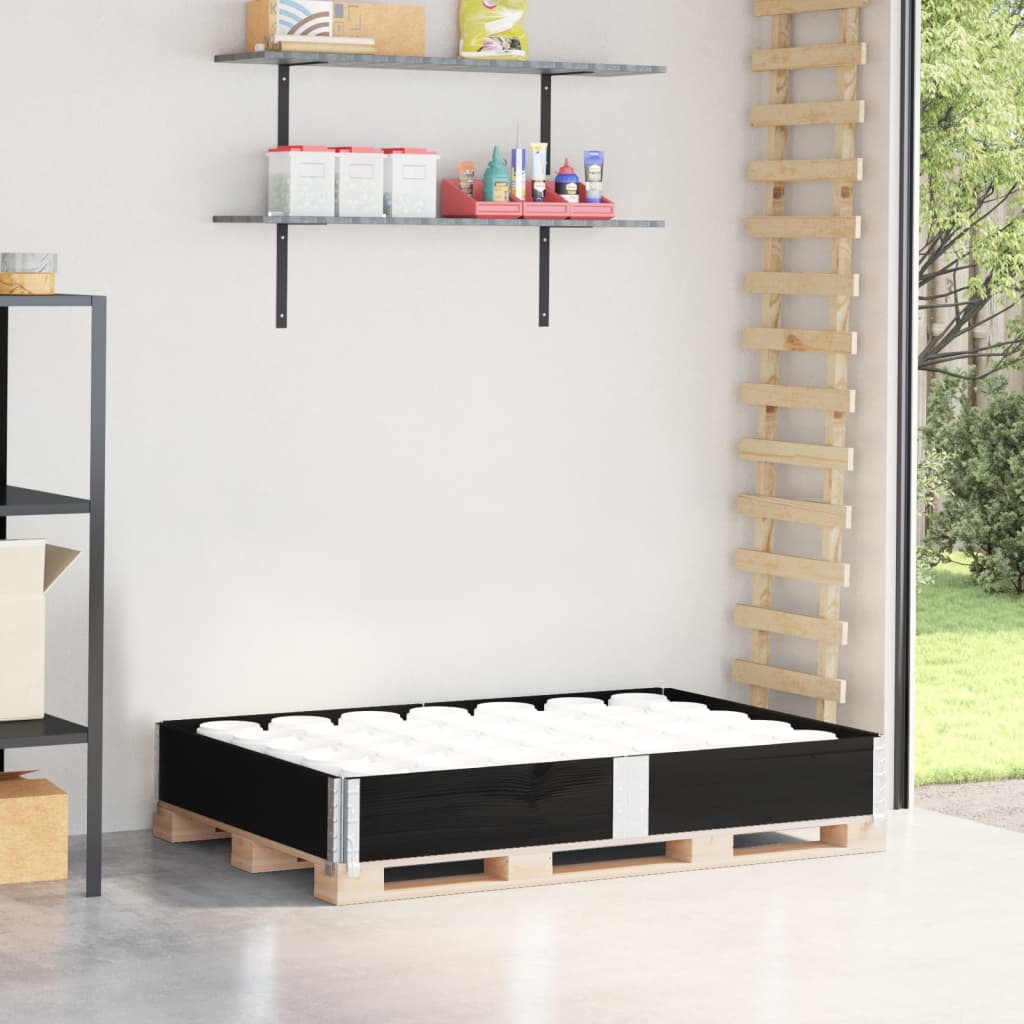 Vidaxl palletopzetrand 150x100 cm massief groenenhout zwart