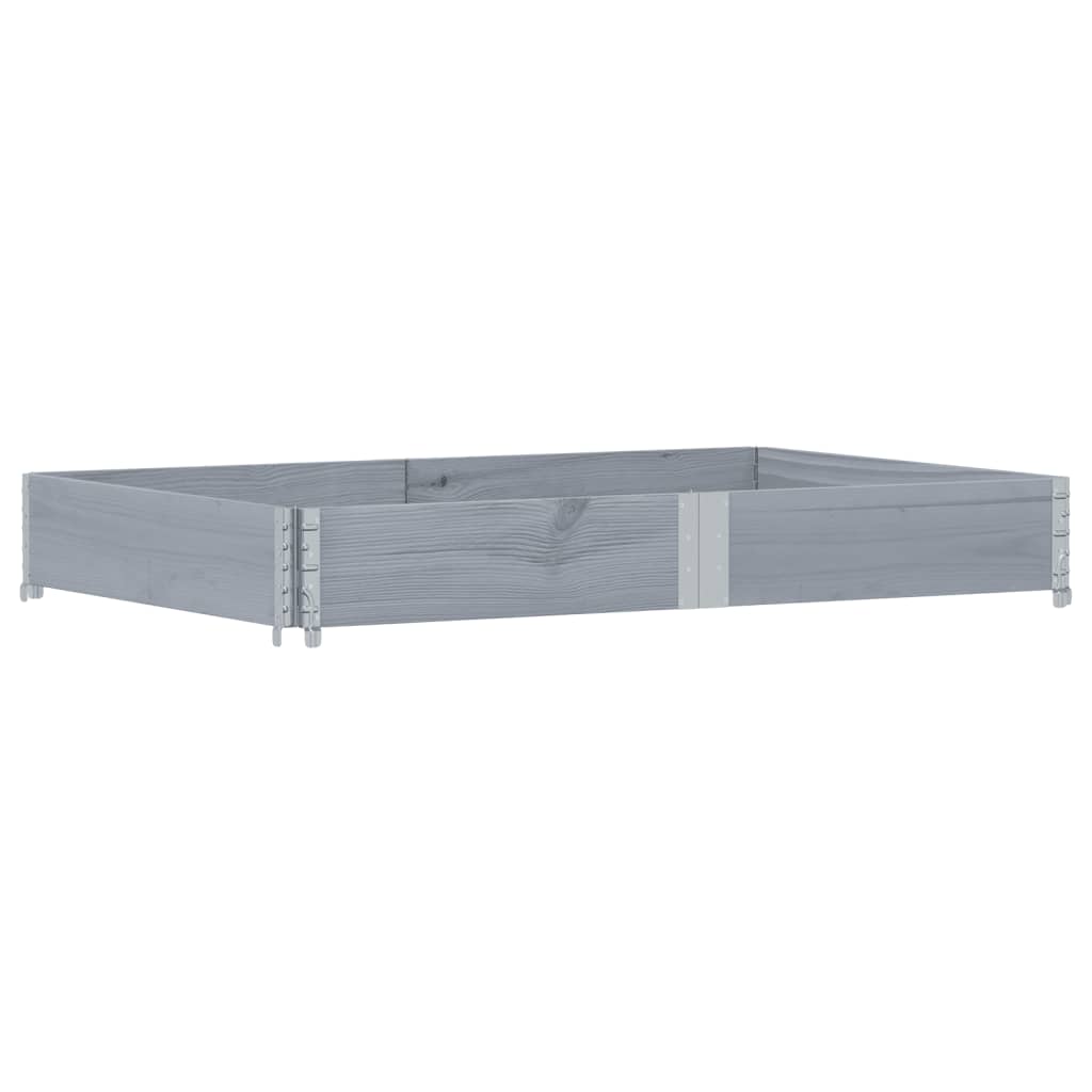 Vidaxl palletopzetrand 150x100 cm massief groenenhout grijs