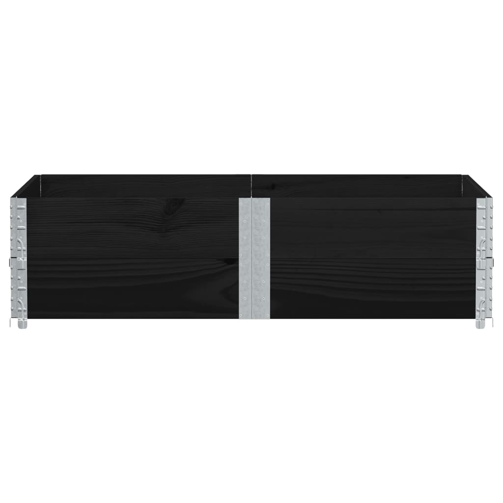 Vidaxl palletopzetranden 2 st 150x100 cm massief groenenhout zwart