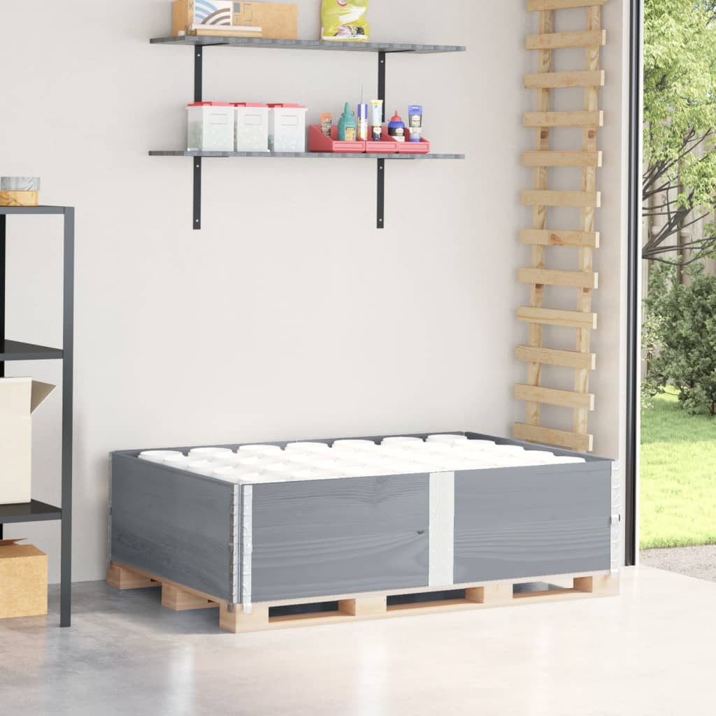 Vidaxl palletopzetranden 2 st 150x100 cm massief groenenhout grijs