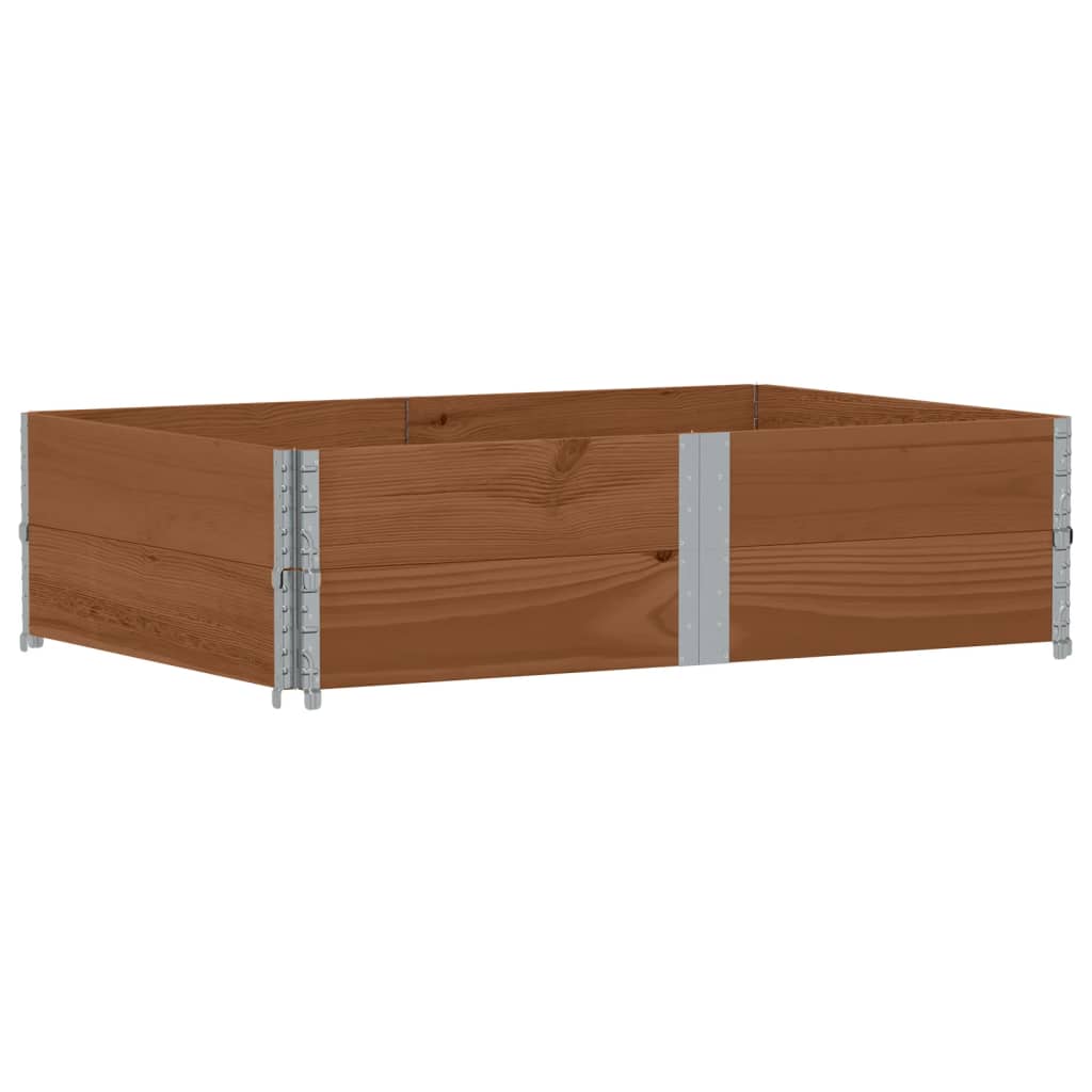 Vidaxl palletopzetranden 2 st 150x100 cm massief groenenhout bruin