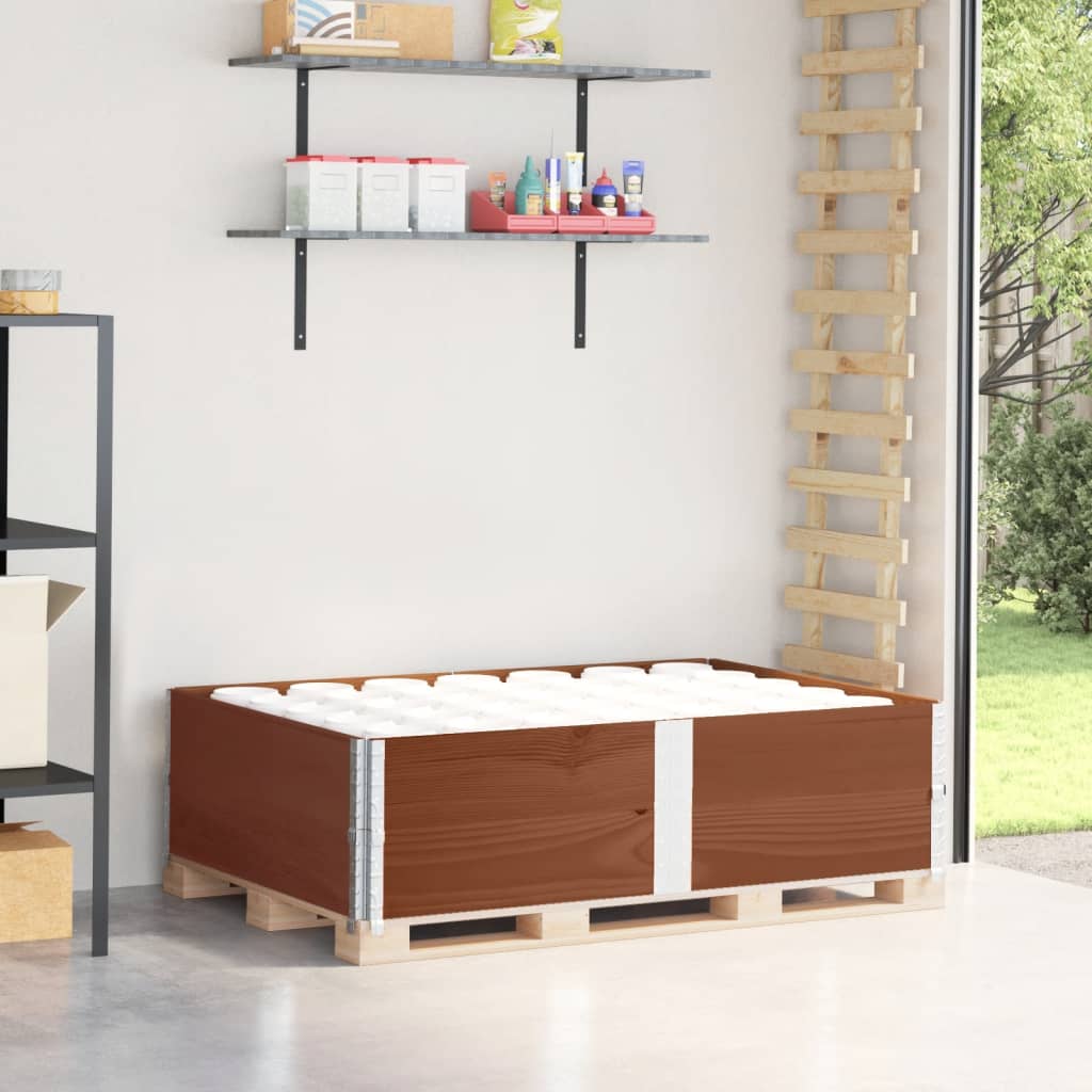 Vidaxl palletopzetranden 2 st 150x100 cm massief groenenhout bruin