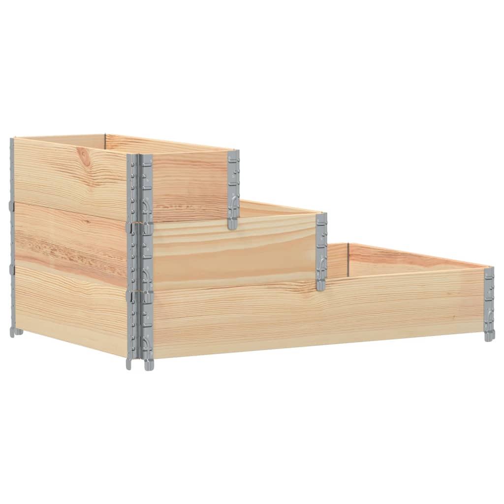 Vidaxl bestaande plantenbak 3-laags 120x80 cm massief groenhout