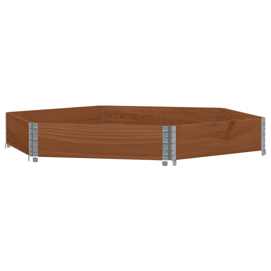 Vidaxl bovengenoemde plantenbak zeshoekig 160x160 cm groenhout bruin
