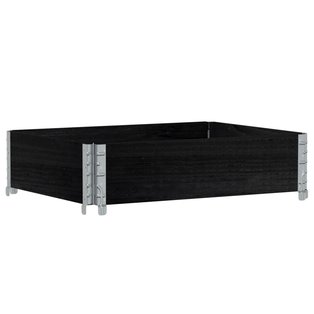 Vidaxl plantenbak 80x60 cm massief groenenhout zwart