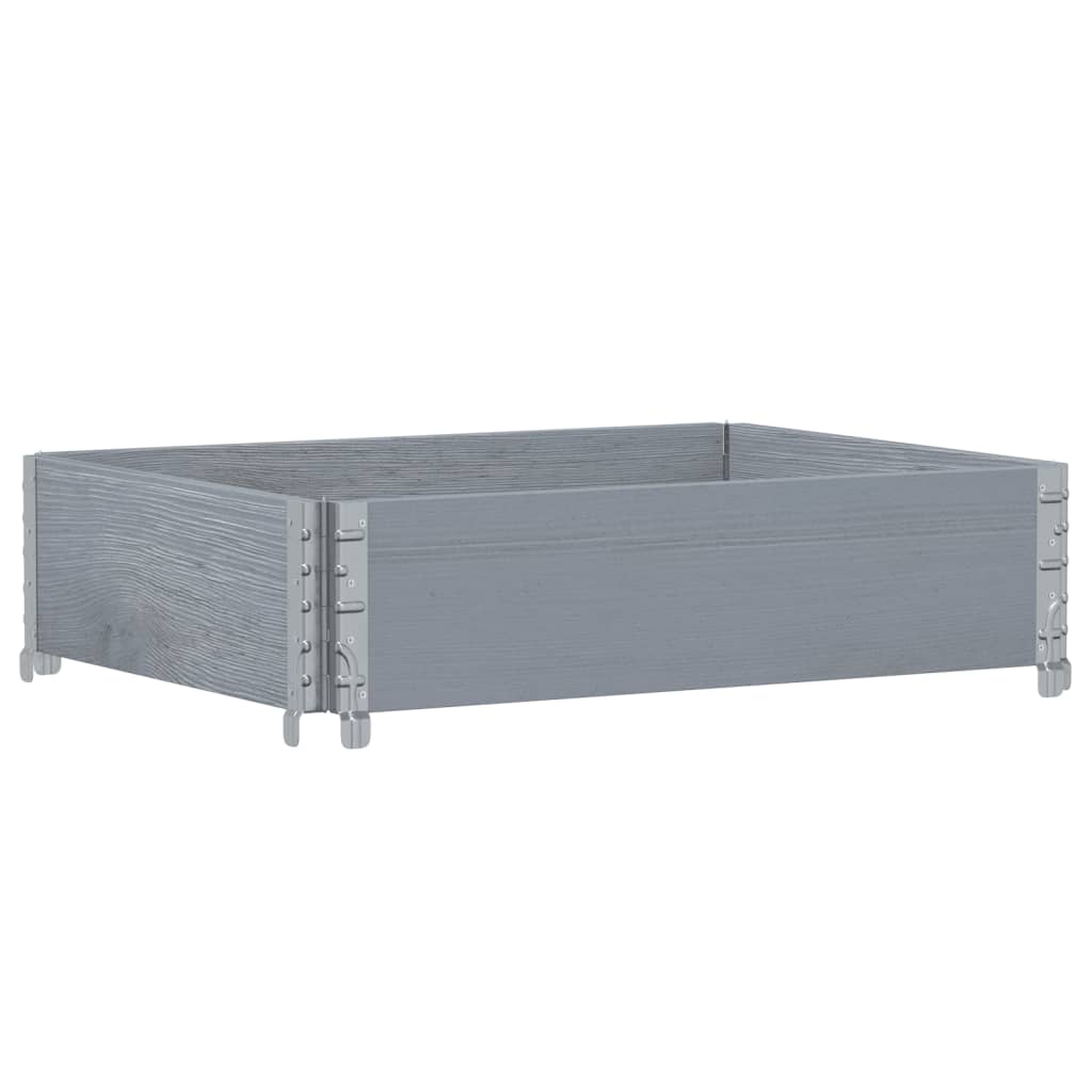 Vidaxl plantenbak 80x60 cm massief groenenhout grijs