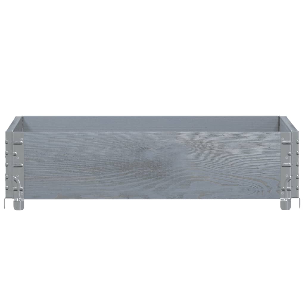 Vidaxl plantenbak 80x60 cm massief groenenhout grijs