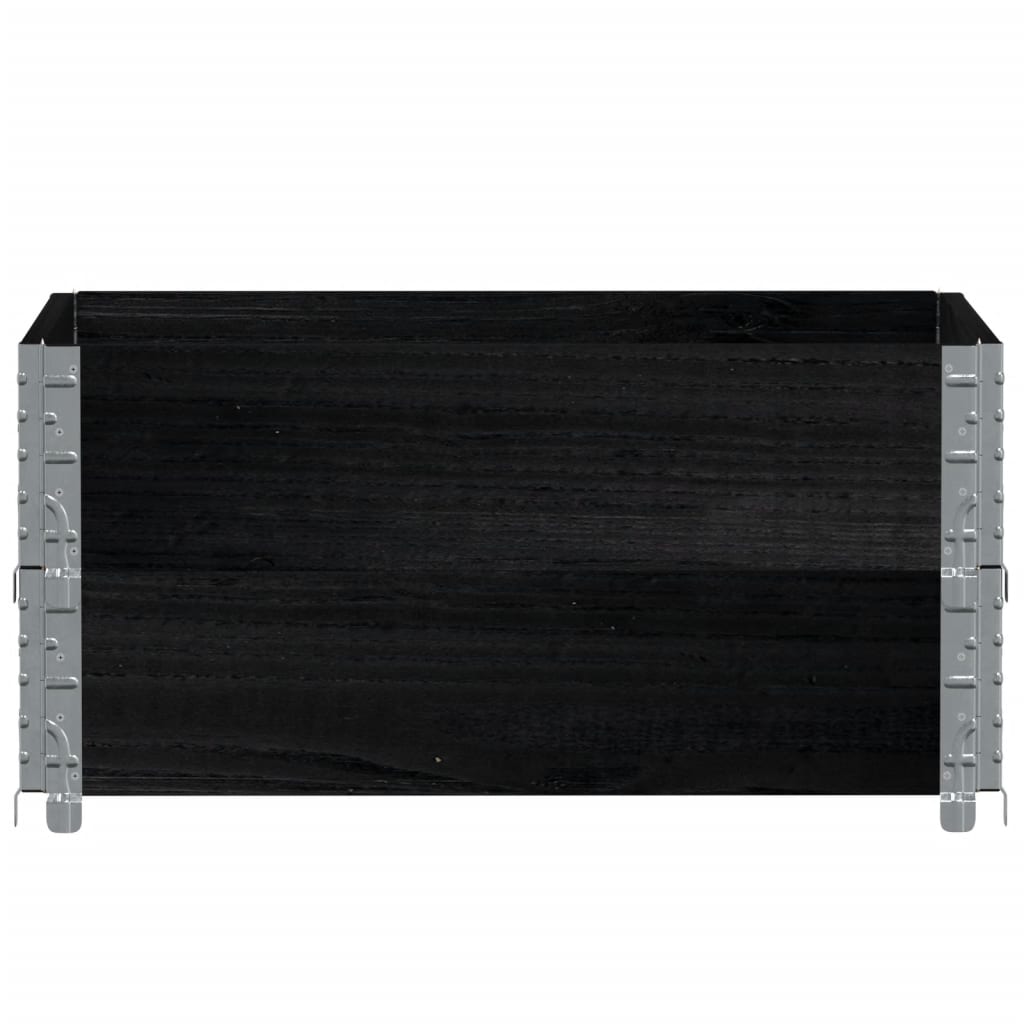 Vidaxl plantenbak 80x60 cm massief groenenhout zwart