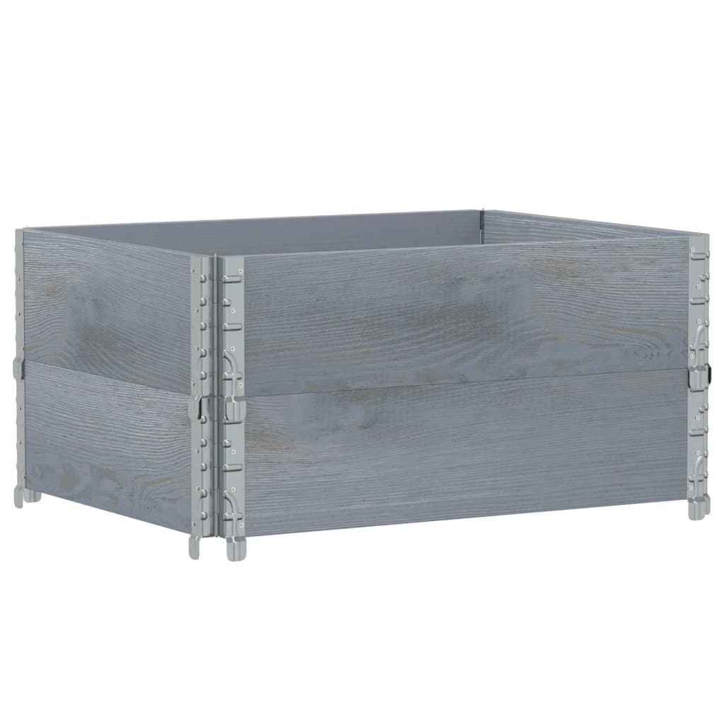 Vidaxl plantenbak 80x60 cm massief groenenhout grijs