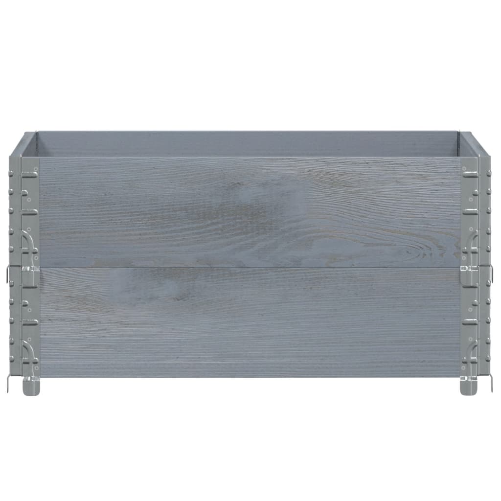 Vidaxl plantenbak 80x60 cm massief groenenhout grijs