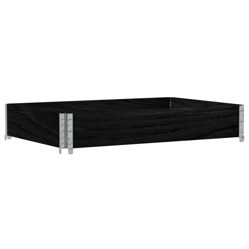 Vidaxl plantenbak 120x80 cm massief groenenhout zwart