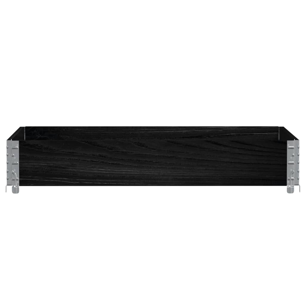Vidaxl plantenbak 120x80 cm massief groenenhout zwart