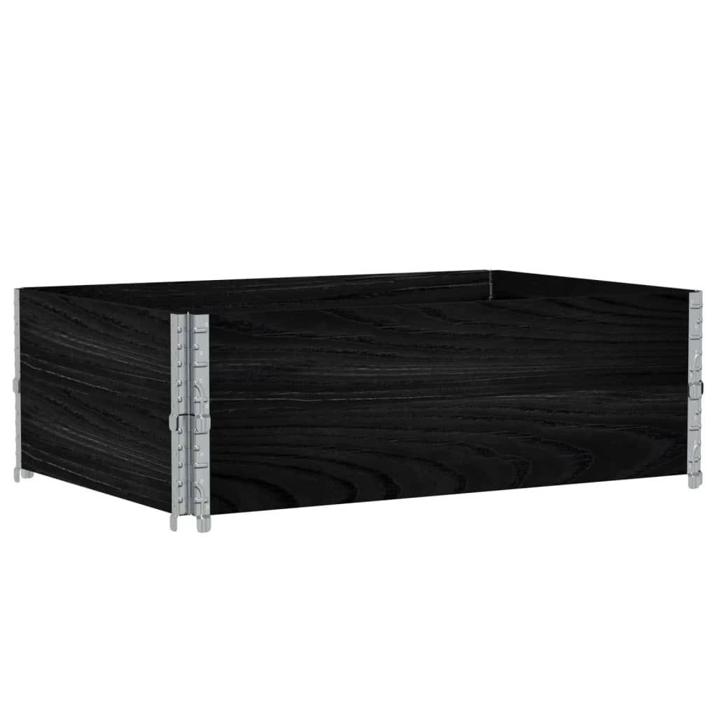 Vidaxl plantenbak 120x80 cm massief groenenhout zwart