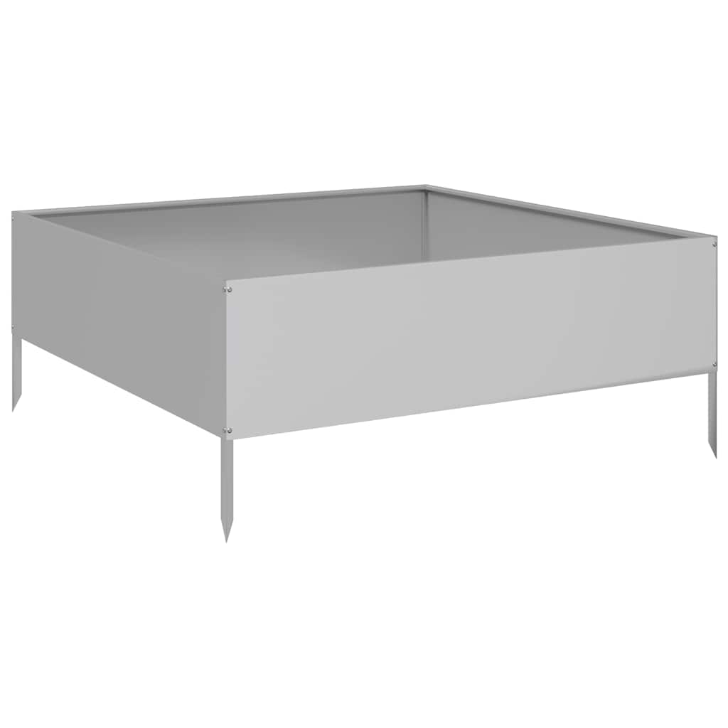 Vidaxl plantenbak vergroot 100x100x25 cm gegalvaniseerd staal