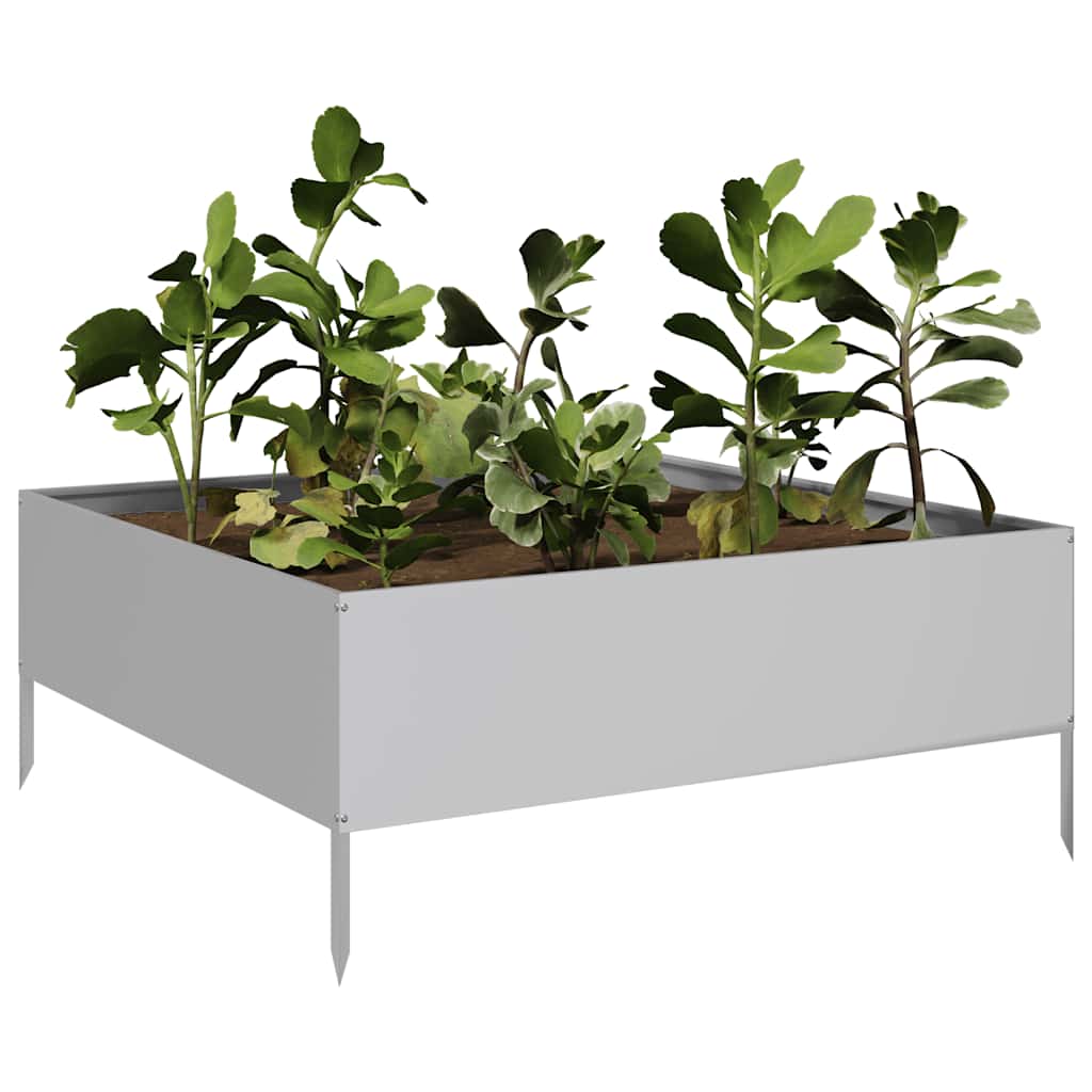 Vidaxl plantenbak vergroot 100x100x25 cm gegalvaniseerd staal