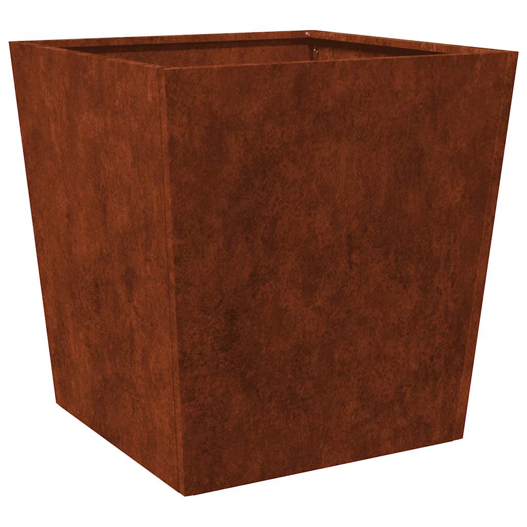 Vidaxl plantenbak 50x50x50 cm weervast staal