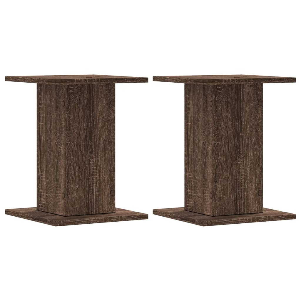 Vidaxl speakerstandaards 2 st 30x30x40 cm bewerkt hout bruin eiken