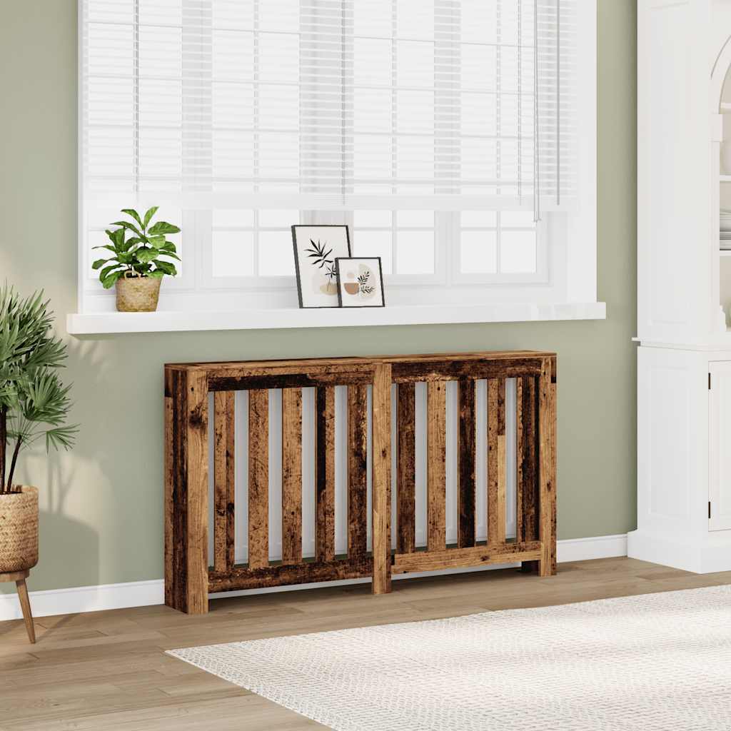 Vidaxl radiatorombouw 149x20x82 cm bewerkt hout oud hout