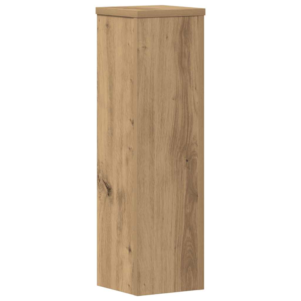 Vidaxl plantenstandaards 2 st 17x17x60 cm hout artisanaal eikenkleurig