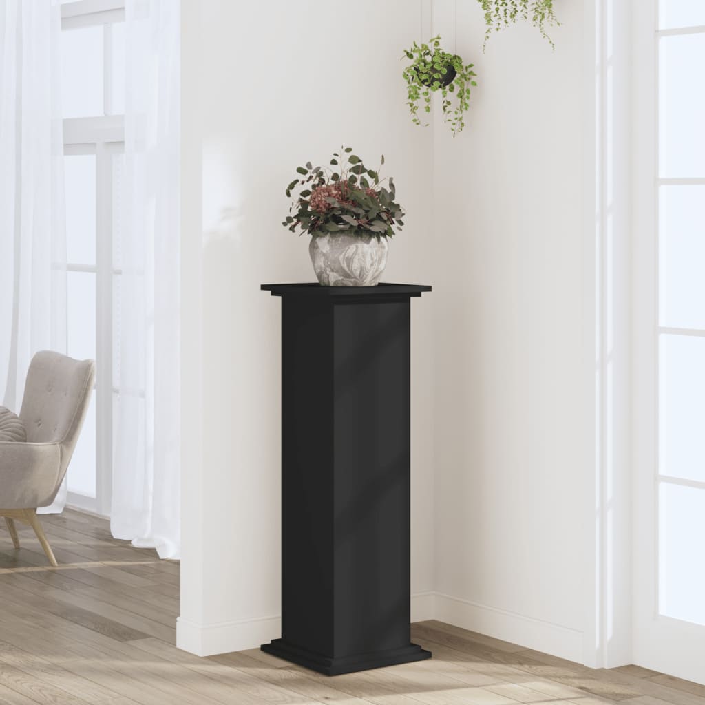 Vidaxl plantenstandaard 33x33x100 cm bewerkt hout zwart