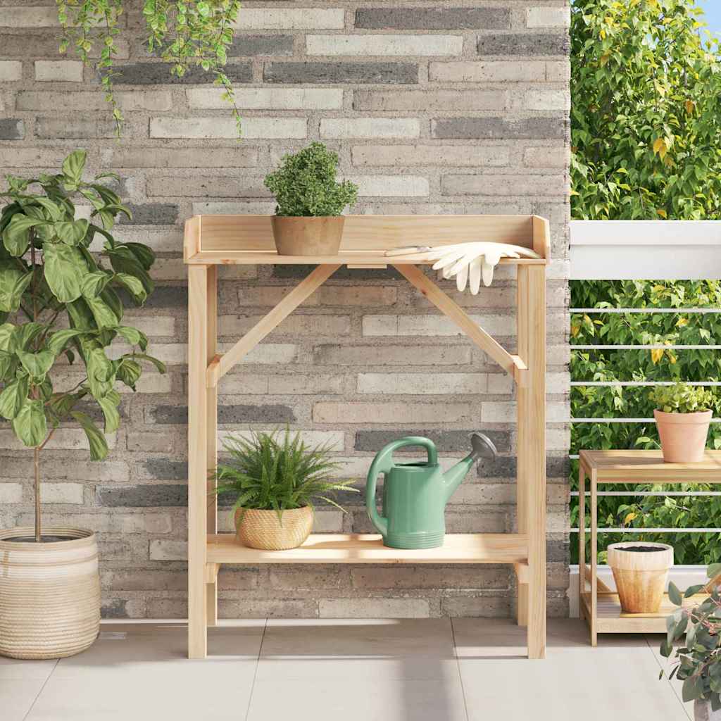 Vidaxl planttafel met plank naturel 75 x 40 x 90 cm stevig vurenhout