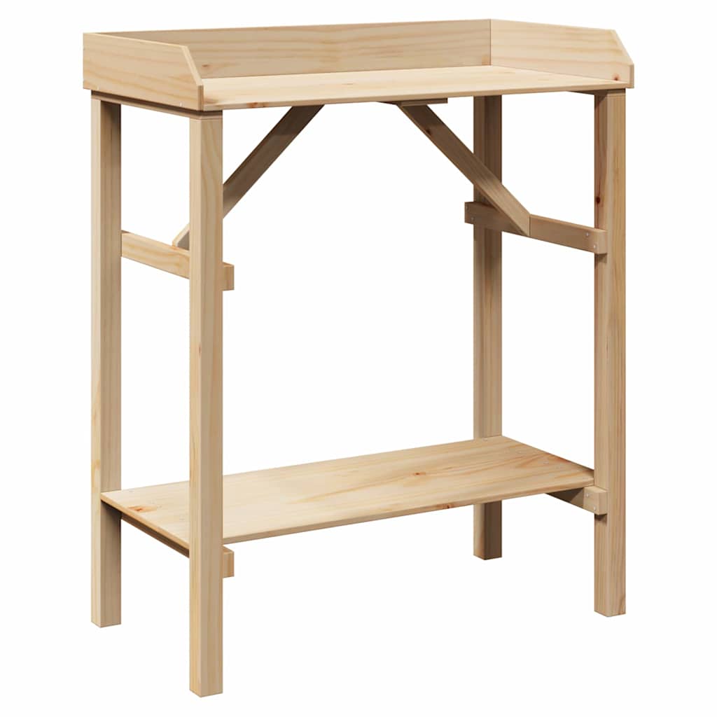 Vidaxl planttafel met plank naturel 75 x 40 x 90 cm stevig vurenhout