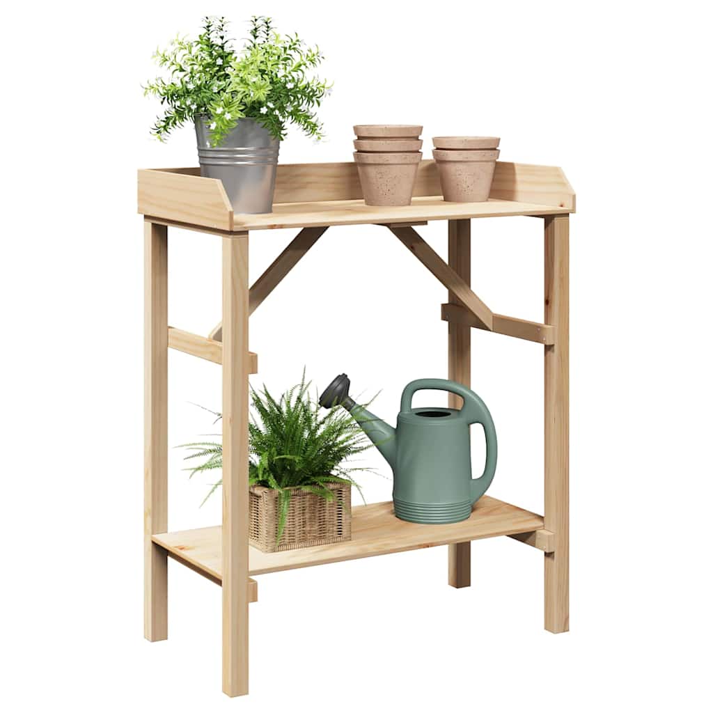 Vidaxl planttafel met plank naturel 75 x 40 x 90 cm stevig vurenhout