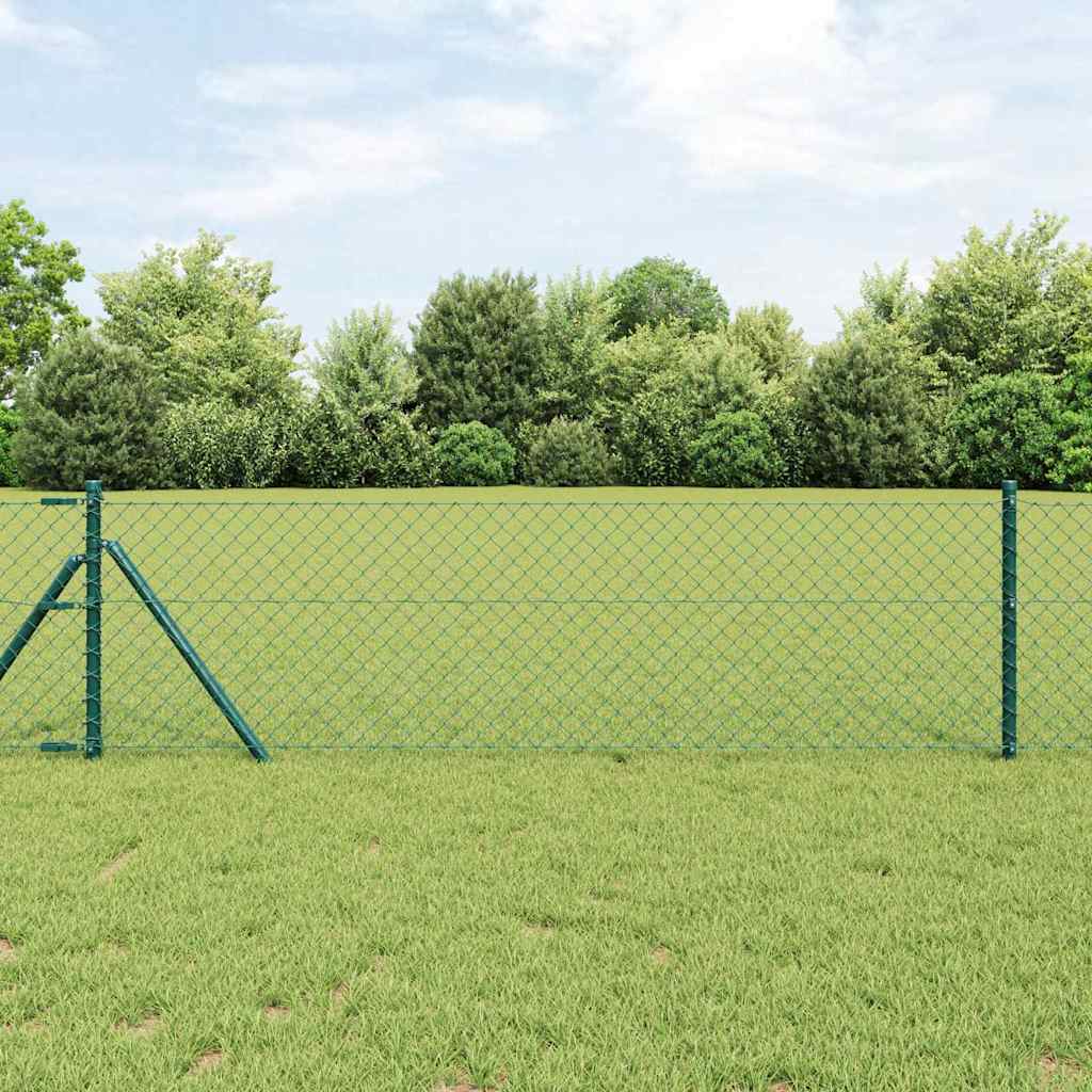 Vidaxl afrasteringspaal groen 25 x 0,4 m (40 x 40 mm gaas)