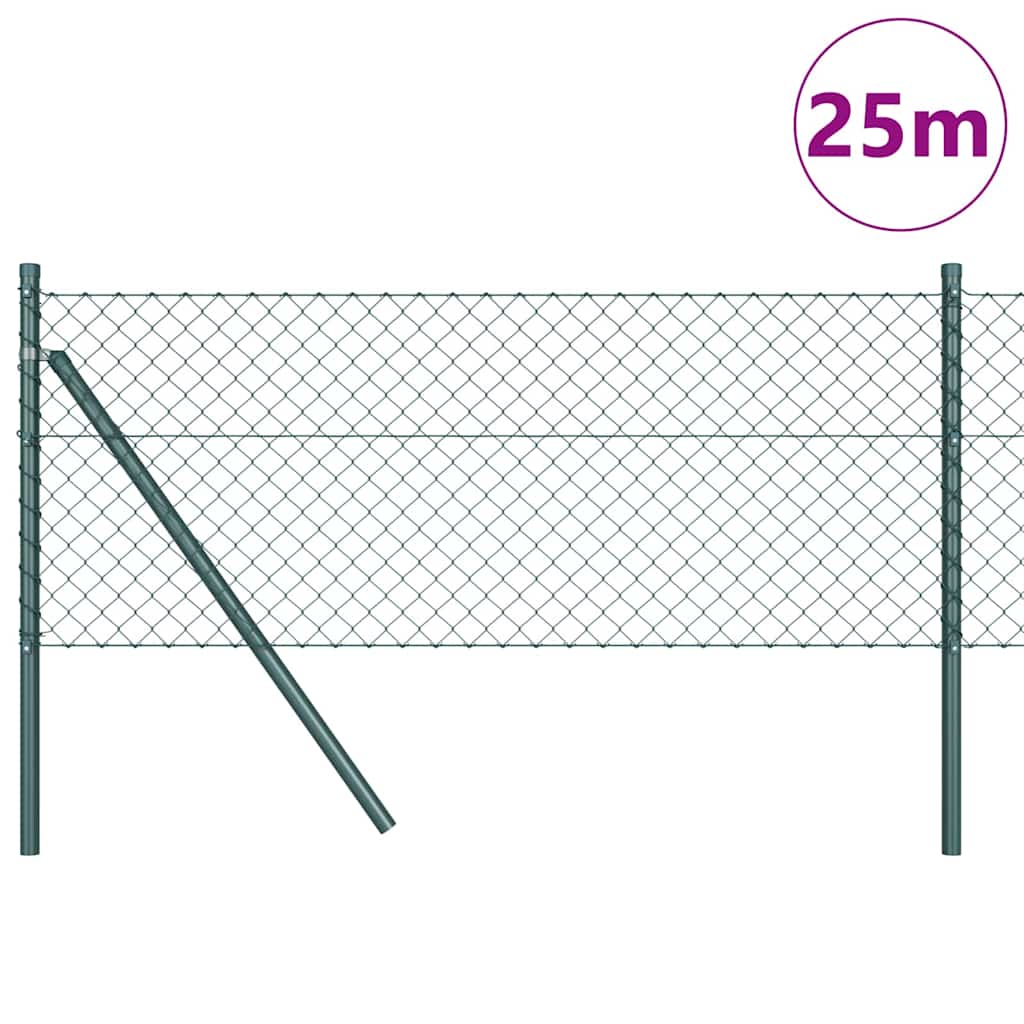 Vidaxl afrasteringspaal groen 25 x 0,4 m (40 x 40 mm gaas)