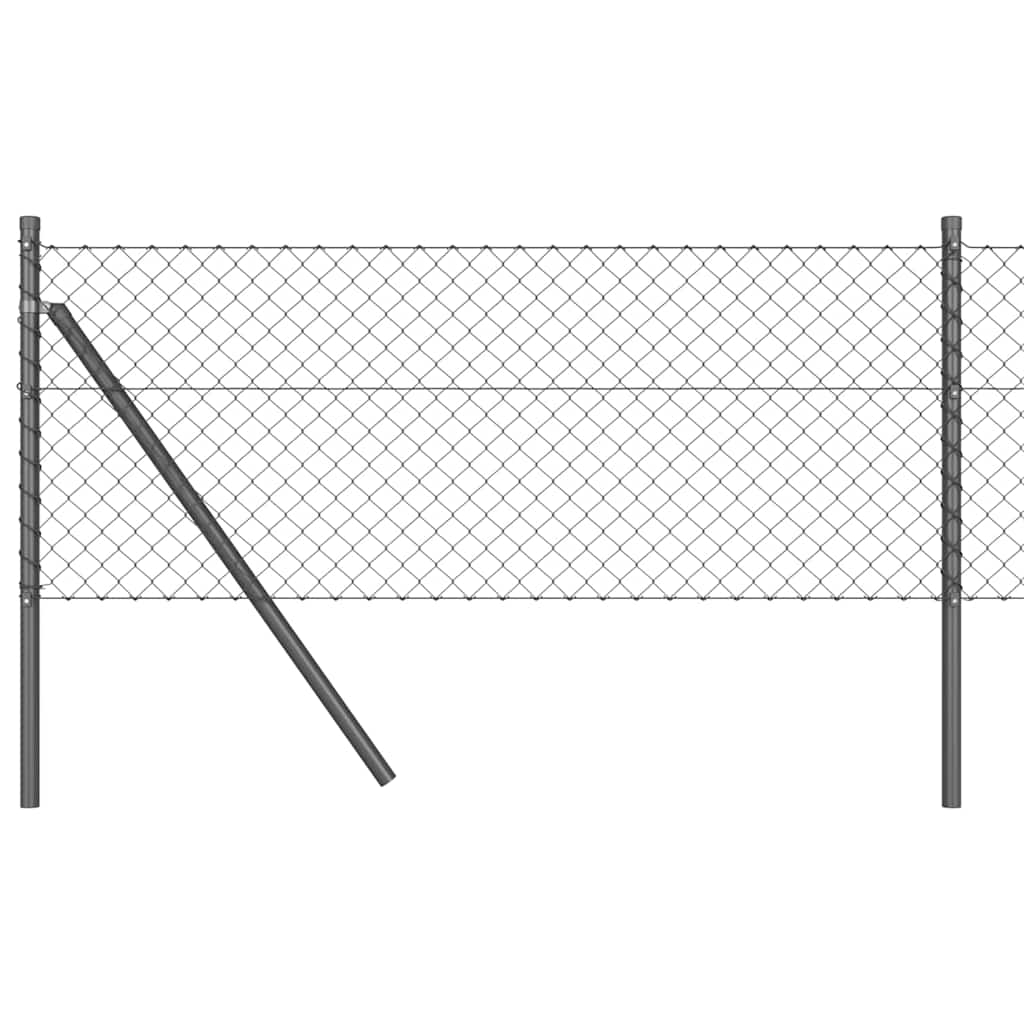 Vidaxl afrasteringspaal grijs 10 x 0,8 m (40 x 40 mm gaas)