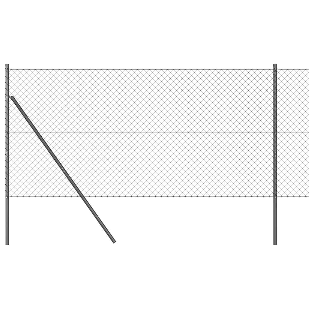 Vidaxl afrasteringspaal grijs 10 x 1,4 m (40 x 40 mm gaas)
