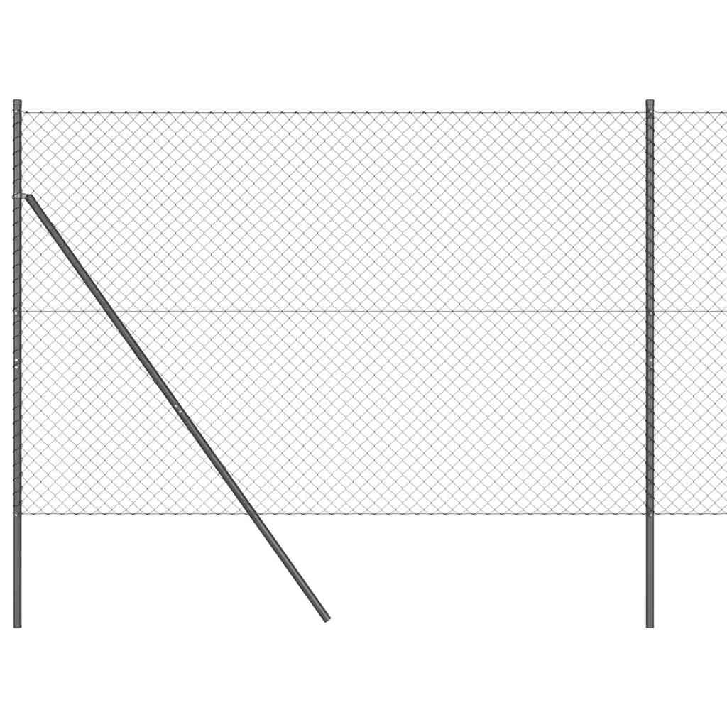 Vidaxl afrasteringspaal grijs 10 x 1,5 m (40 x 40 mm gaas)