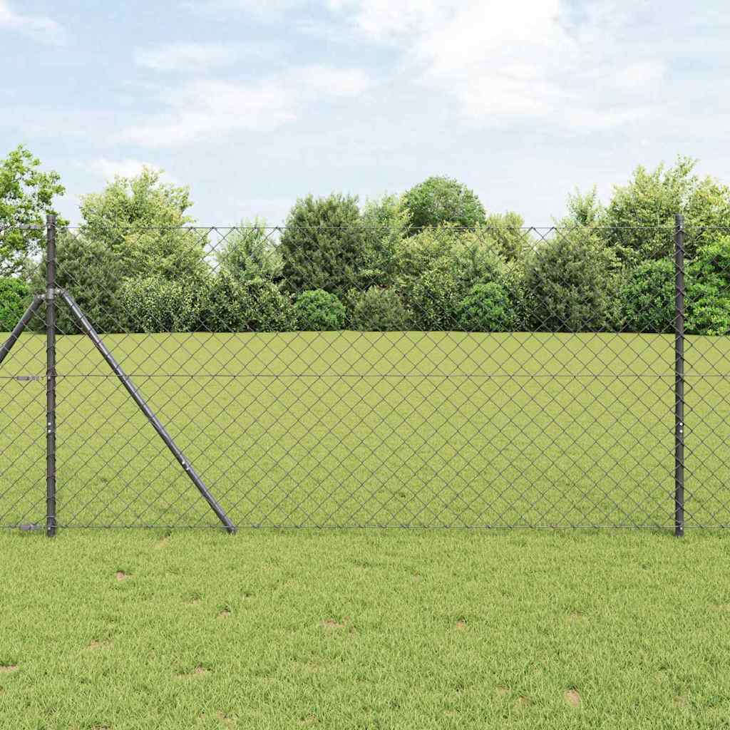 Vidaxl afrasteringspaal grijs 10 x 1,2 m (60 x 60 mm gaas)