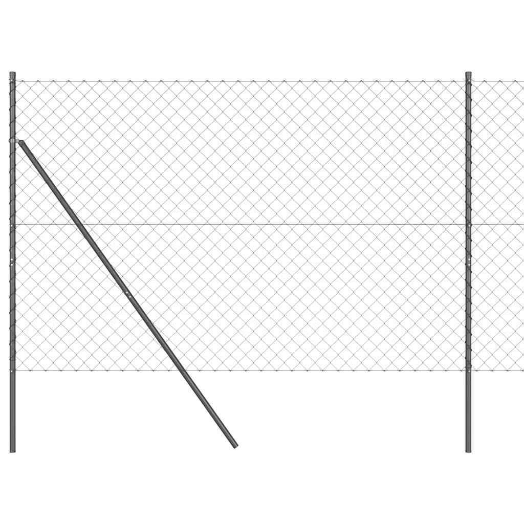 Vidaxl afrasteringspaal grijs 10 x 1,5 m (60 x 60 mm gaas)