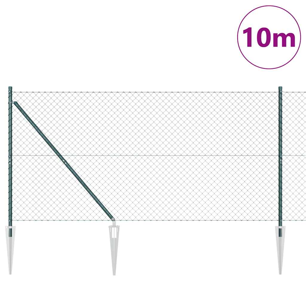 Vidaxl afrasteringspaal groen 10 x 1,2 m (40 x 40 mm gaas)