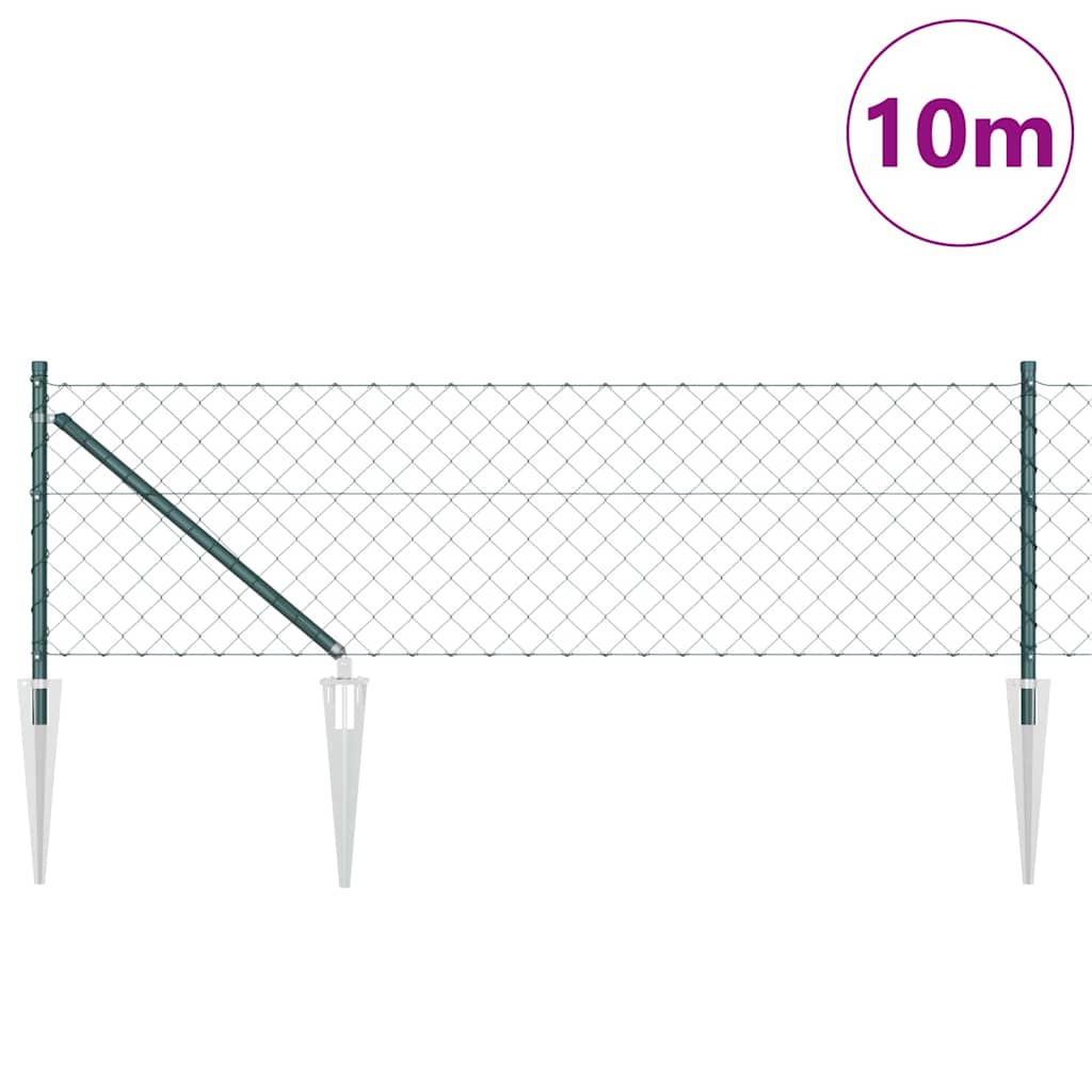 Vidaxl afrasteringspaal groen 10 x 0,6 m (60 x 60 mm gaas)