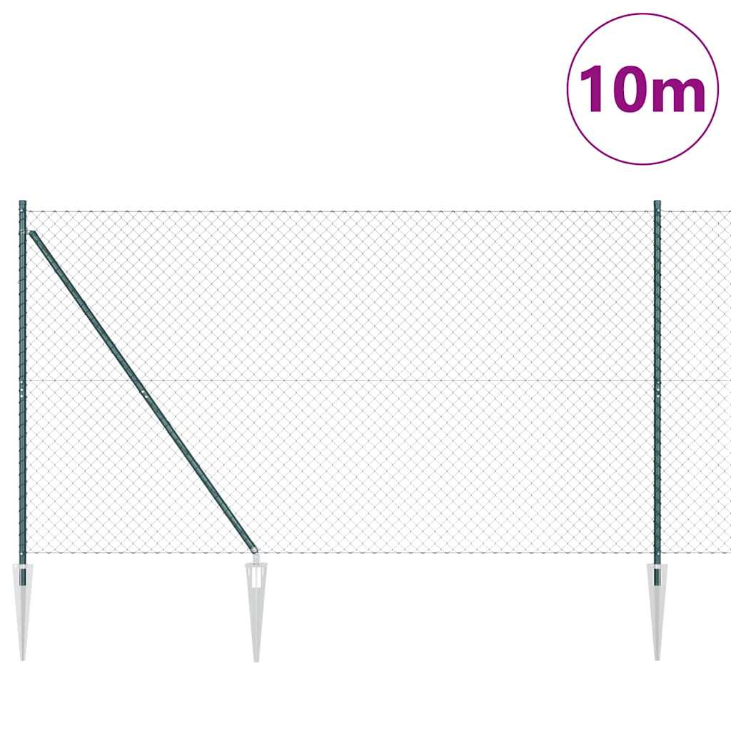 Vidaxl afrasteringspaal groen 10 x 1,5 m (60 x 60 mm gaas)