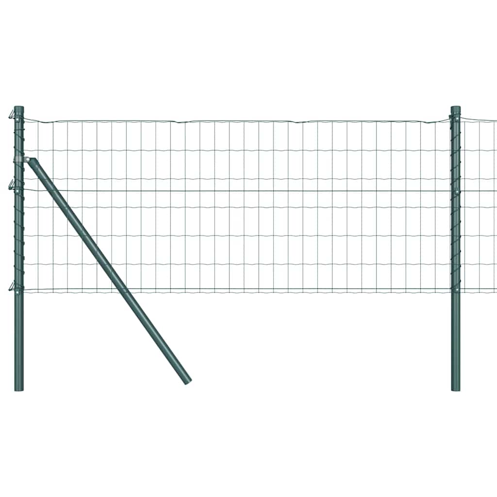 Vidaxl hek met paal groen 0,6 x 10 m staal en pvc