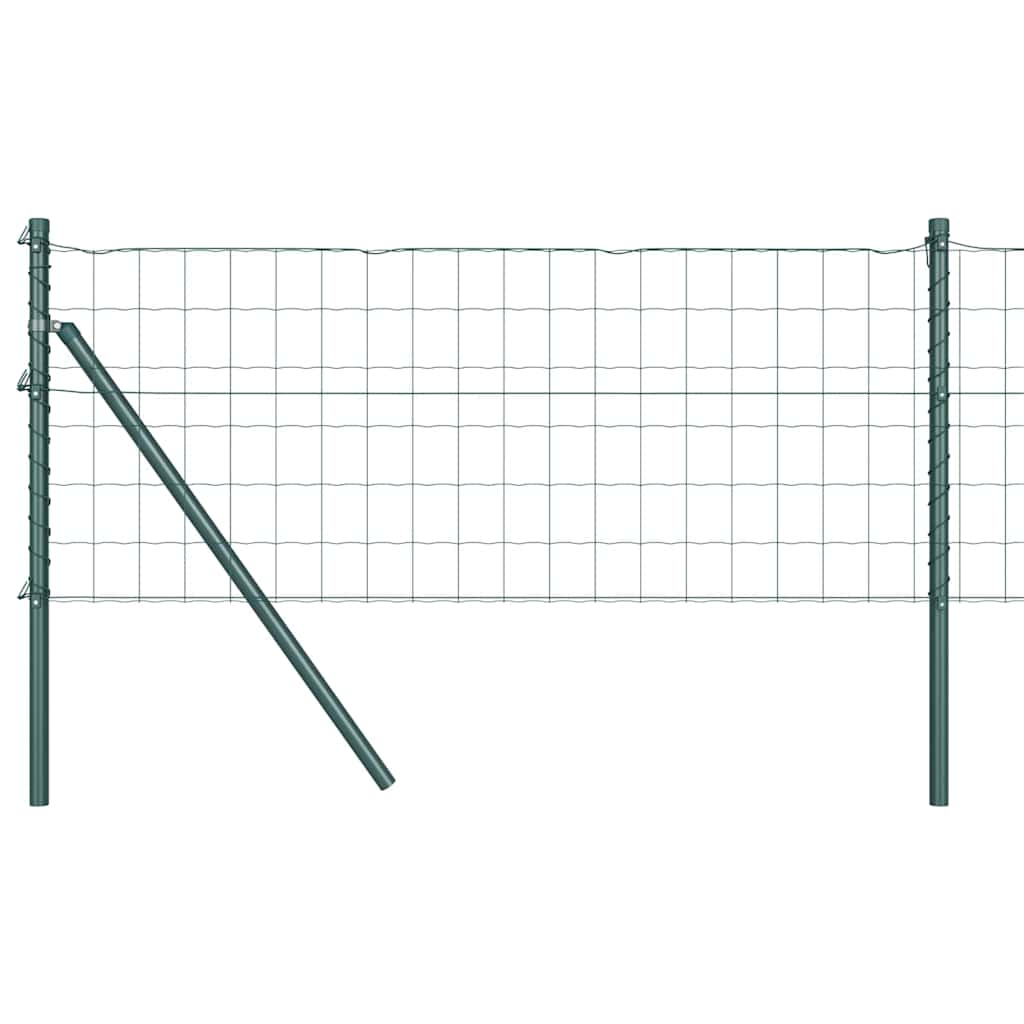 Vidaxl hek met paal groen 0,4 x 10 m staal en pvc