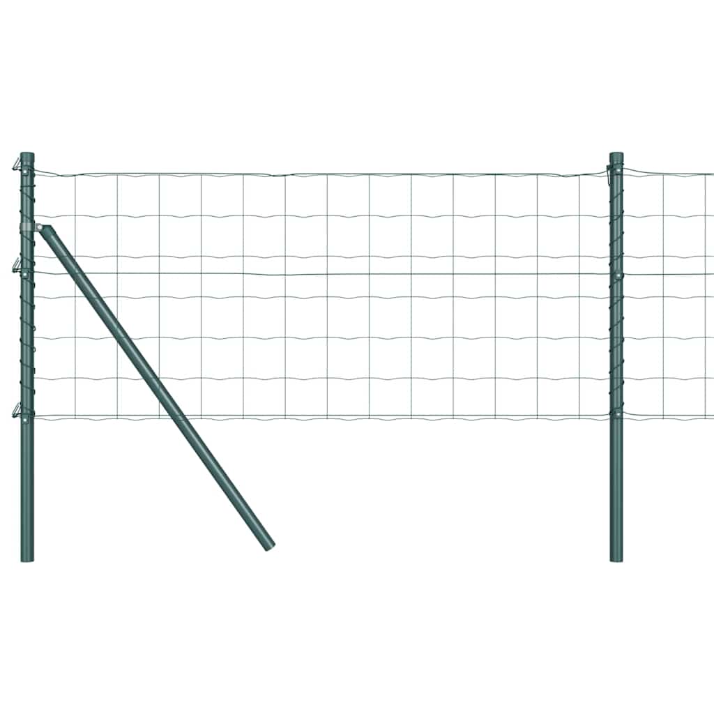 Vidaxl hek met paal groen 0,6 x 10 m staal en pvc