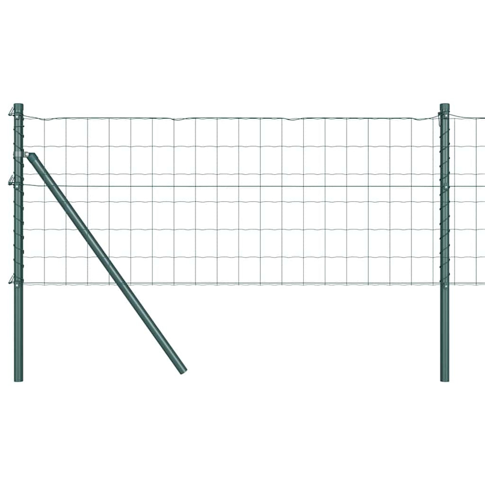 Vidaxl hek met paal groen 0,4 x 25 m staal en pvc
