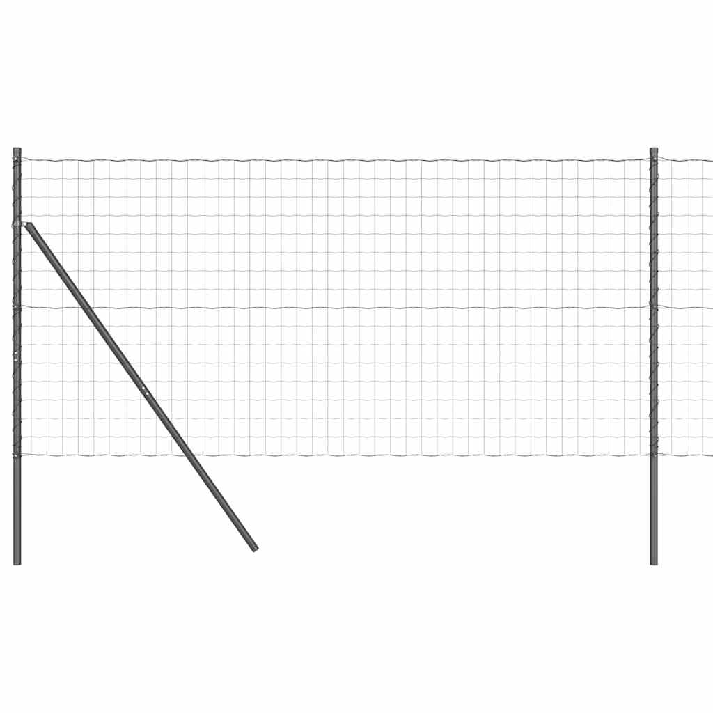 Vidaxl hek met paal grijs 1,2 x 10 m staal