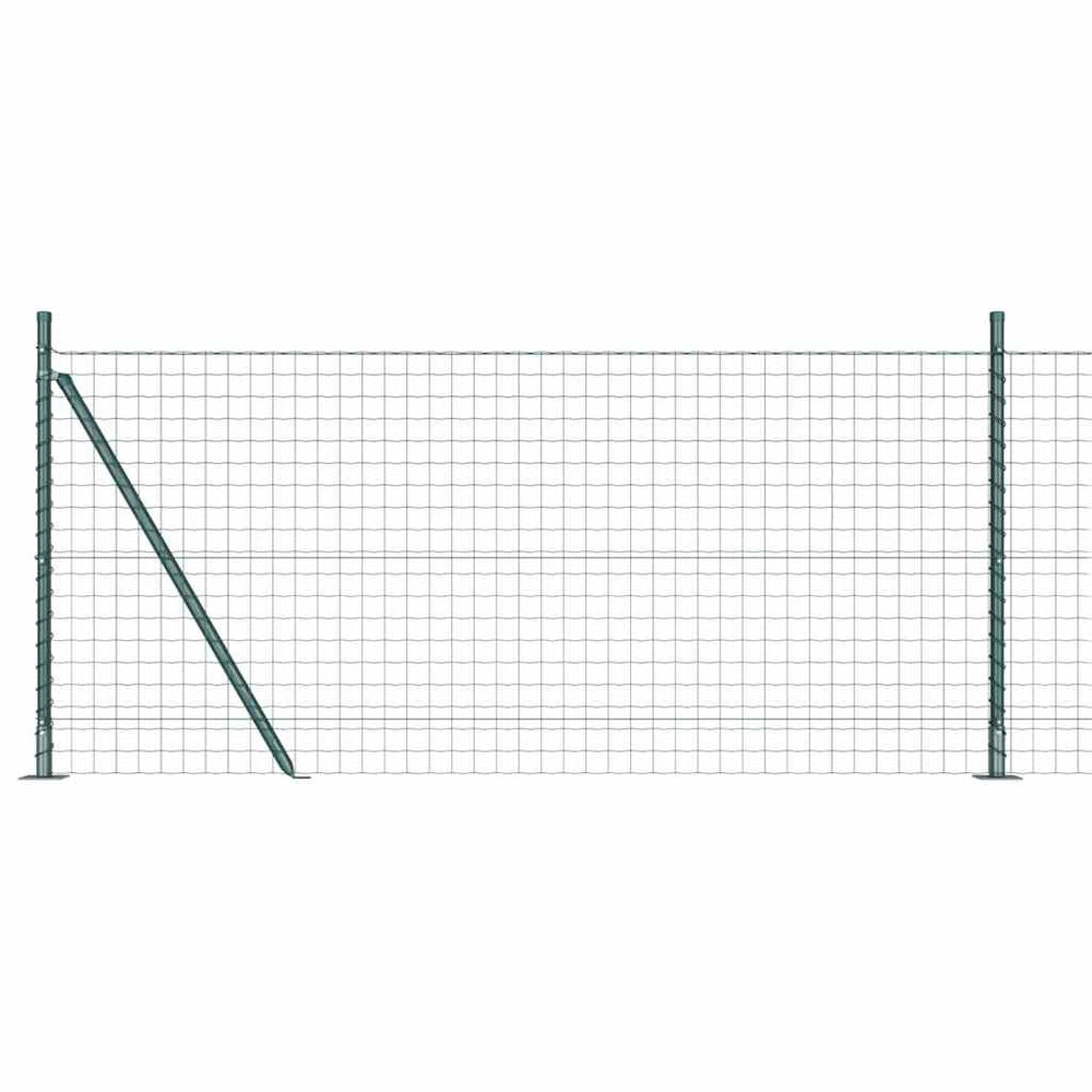 Vidaxl hek met paal groen 0,8 x 10 m staal en pvc